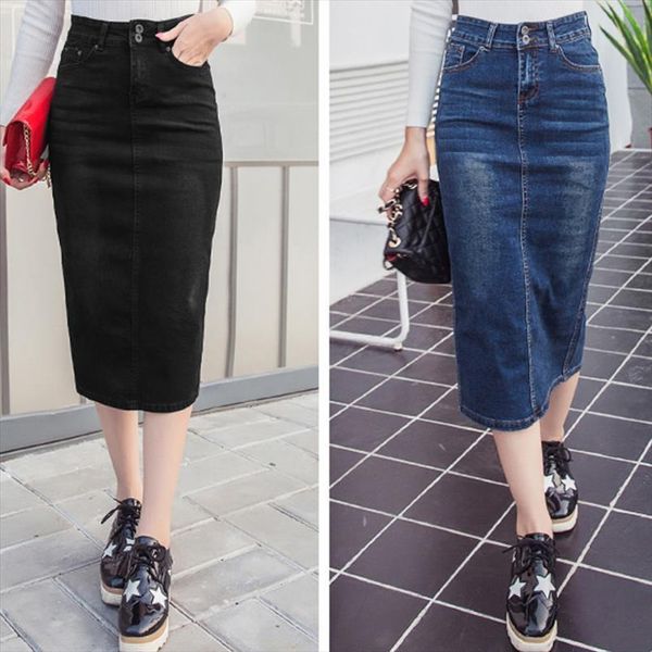 denim vintage button high waist women skirts pencil black blue slim plus size ladies office jeans
denim vintage button high waist women skirts pencil black blue slim plus size ladies office jeans