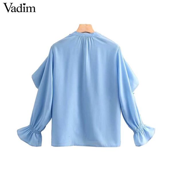 women's blouses & shirts vawomen sweet ruffled chiffon blouse v neck long sleeve cute female casual fashion blue shirt stylish blusas, White
women's blouses & shirts vawomen sweet ruffled chiffon blouse v neck long sleeve cute female casual fashion blue shirt stylish blusas, White