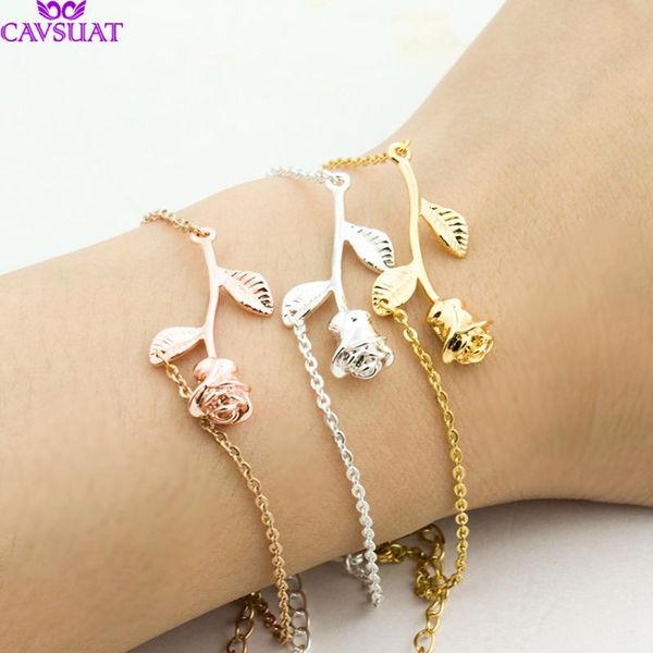 link, chain dainty rose flower charm bracelets for women girl stainless steel adjustable hand bracelet bangles bridesmaid gift bff, Black
link, chain dainty rose flower charm bracelets for women girl stainless steel adjustable hand bracelet bangles bridesmaid gift bff, Black