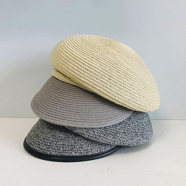 wide brim hats fashion inclined patchwork straw hat for women sboy cap sun summer travel fiddler bakerboy gatsby visor beret, Blue;gray
wide brim hats fashion inclined patchwork straw hat for women sboy cap sun summer travel fiddler bakerboy gatsby visor beret, Blue;gray