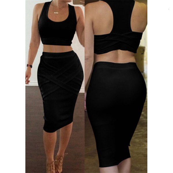 casual dresses summer fashion women's outdoor collar sleeveless vest tight skirt black two suits gwkz, Black;gray
casual dresses summer fashion women's outdoor collar sleeveless vest tight skirt black two suits gwkz, Black;gray