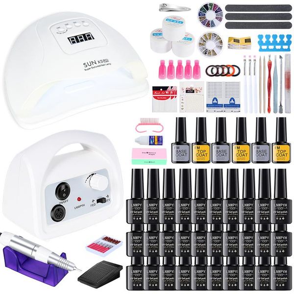 nail art kits 54w uv lampsuper manicure set with 35000rpm drill machine multiple color gel polish kit tools dry
nail art kits 54w uv lampsuper manicure set with 35000rpm drill machine multiple color gel polish kit tools dry