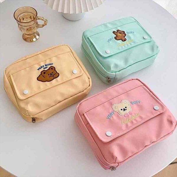 bentoy women korea ins bear cosmetic bag cases for student girls large capacity pencil case holder home storage pouch
bentoy women korea ins bear cosmetic bag cases for student girls large capacity pencil case holder home storage pouch
