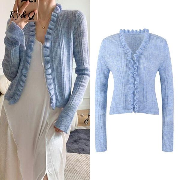 women's knits & tees 2021 early autumn wooden ear edge elastic sweater coat fashion sweet long sleeve slim korean knitted cardigan, White
women's knits & tees 2021 early autumn wooden ear edge elastic sweater coat fashion sweet long sleeve slim korean knitted cardigan, White