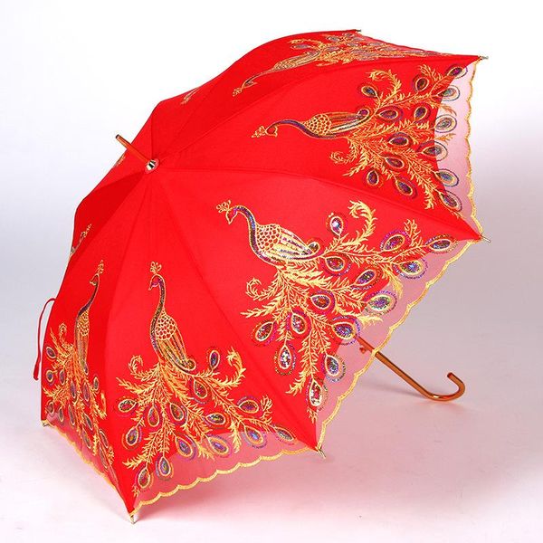 umbrellas wedding double-layer lace umbrella peacock open screen embroidered bride fashion long handle hi red
umbrellas wedding double-layer lace umbrella peacock open screen embroidered bride fashion long handle hi red