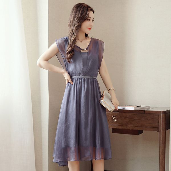 dresses 2021 summer new korean women's fashion temperament slim sleeveless chiffon dress, Black;gray
dresses 2021 summer new korean women's fashion temperament slim sleeveless chiffon dress, Black;gray