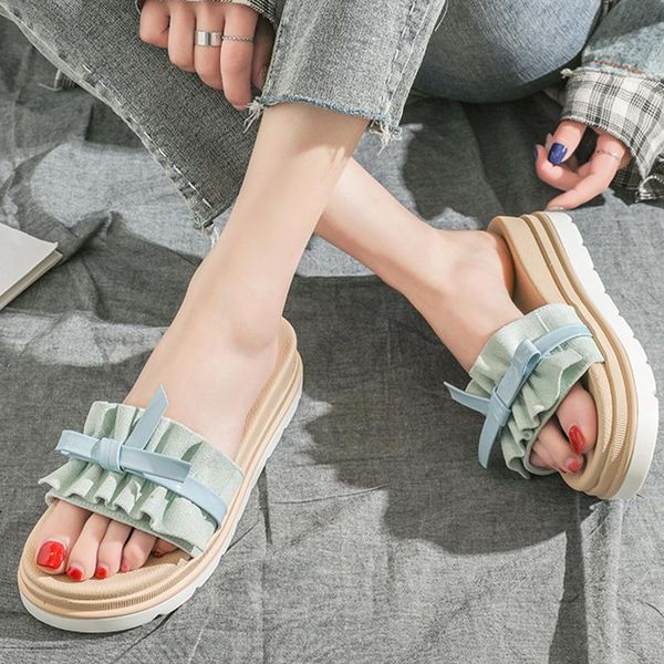 slippers fashion women summer soft comfortable cloth upper personality pleated thick bottom leisure holiday, Black
slippers fashion women summer soft comfortable cloth upper personality pleated thick bottom leisure holiday, Black