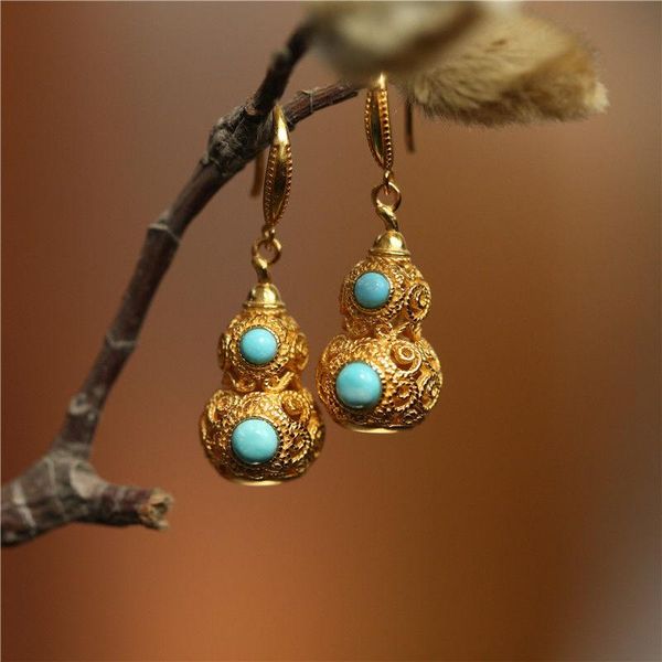 dangle & chandelier s silver inlaid turquoise earrings small gourd chinese retro style hollowed out charm women's brand jewelry
dangle & chandelier s silver inlaid turquoise earrings small gourd chinese retro style hollowed out charm women's brand jewelry