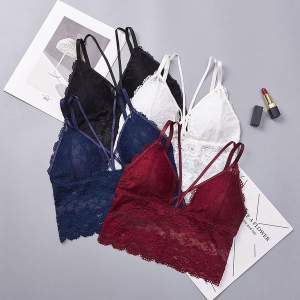 bras lace bralette seamless padded strappy bra wireless women femme lingerie intimate plus size push up for, Red;black
bras lace bralette seamless padded strappy bra wireless women femme lingerie intimate plus size push up for, Red;black