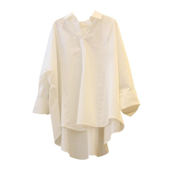 women's blouses & shirts 2021 autumn lazy long-sleeved shirt female loose mid-length front short back long casual, White
women's blouses & shirts 2021 autumn lazy long-sleeved shirt female loose mid-length front short back long casual, White