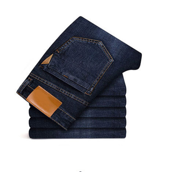 four seasons jeans men's slim small straight loose pants stretch large size casual young long trend, Blue
four seasons jeans men's slim small straight loose pants stretch large size casual young long trend, Blue