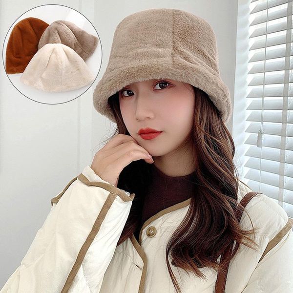 wide brim hats 1pc women winter bucket hat thick plush ski solid color outdoor warm caps soft plus velvet windproof elegant fisherman cap, Blue;gray
wide brim hats 1pc women winter bucket hat thick plush ski solid color outdoor warm caps soft plus velvet windproof elegant fisherman cap, Blue;gray