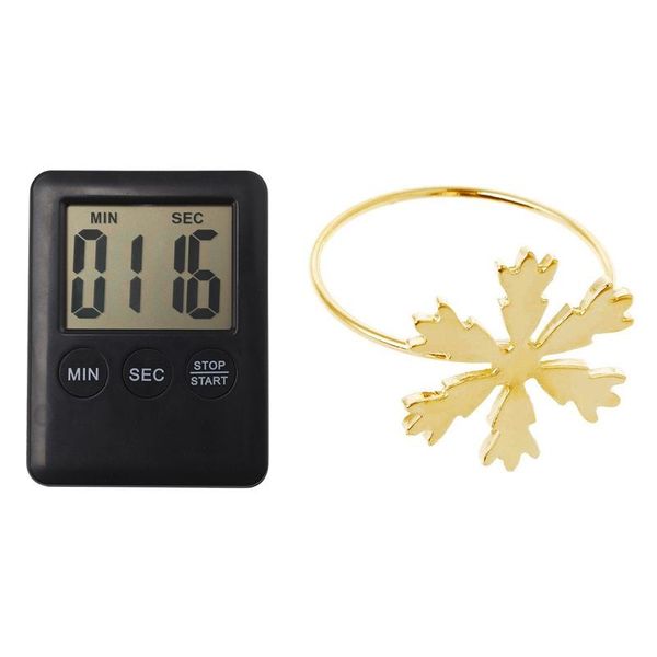 kitchen timer with 12pcs christmas snowflake napkin ring buckle for wedding party decoration rings
kitchen timer with 12pcs christmas snowflake napkin ring buckle for wedding party decoration rings
