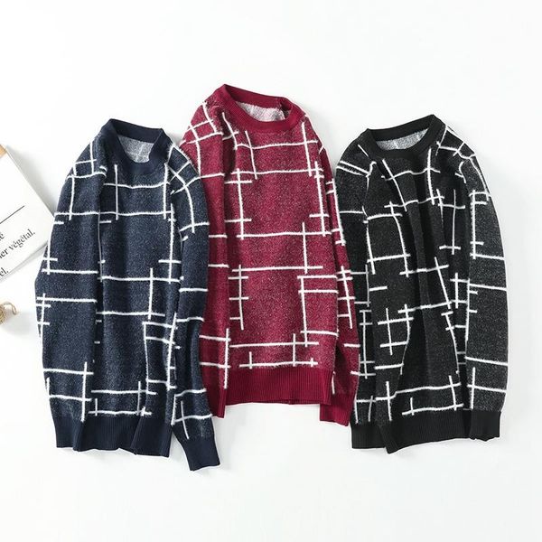 men's sweaters autumn fashion trends striped for men crewneck knitted korean clothing teens slim fit streetwear warm pullover jumpers, White;black
men's sweaters autumn fashion trends striped for men crewneck knitted korean clothing teens slim fit streetwear warm pullover jumpers, White;black