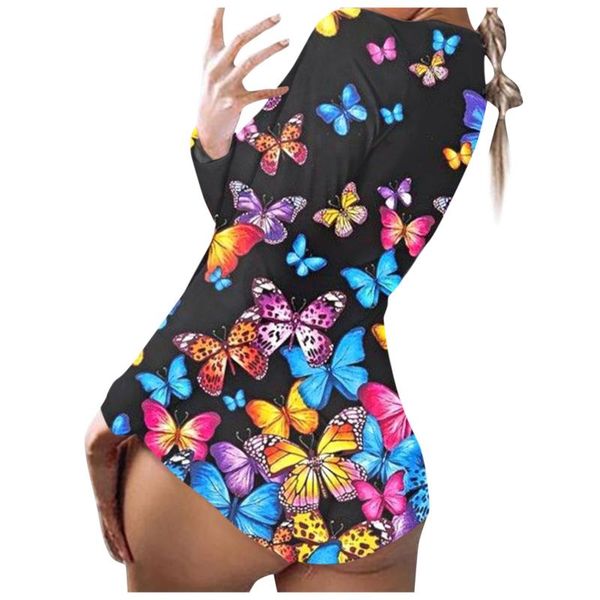 women's jumpsuits & rompers colorful butterfly print jumpsuit women casual long sleeve button-down front functional buttoned flap adult, Black;white
women's jumpsuits & rompers colorful butterfly print jumpsuit women casual long sleeve button-down front functional buttoned flap adult, Black;white