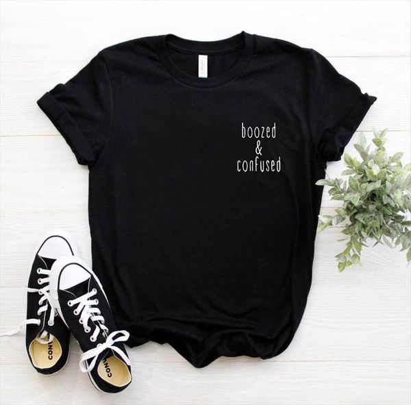 boozed and confused pocket cotton women casual funny yong girl tee drop s 919, White
boozed and confused pocket cotton women casual funny yong girl tee drop s 919, White