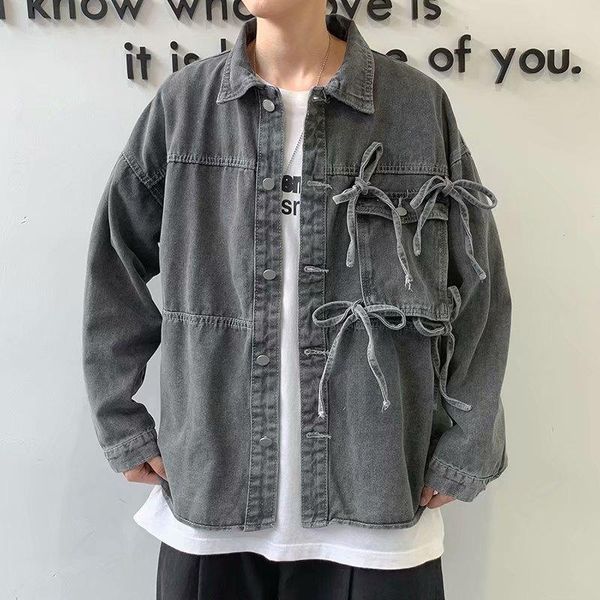 men's jackets spring and autumn denim jacket men's american tide brand ins trend personality loose thin, Black;brown
men's jackets spring and autumn denim jacket men's american tide brand ins trend personality loose thin, Black;brown