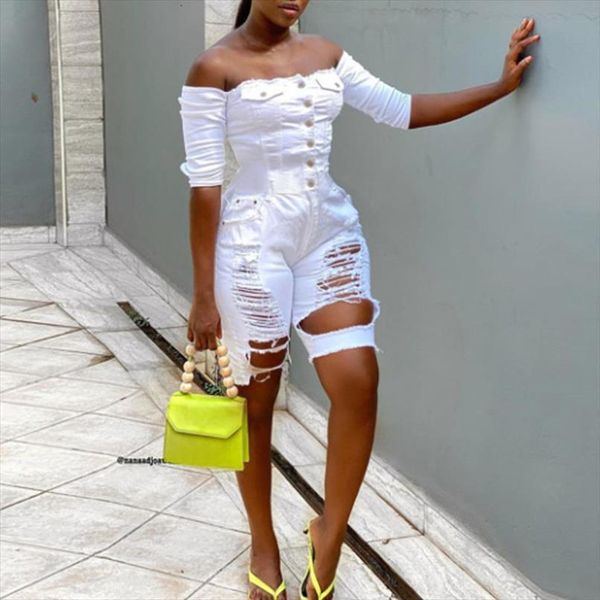 denim jeans womens rompers slash neck white hole playsuit short sleeve pants female outfit, Black;white
denim jeans womens rompers slash neck white hole playsuit short sleeve pants female outfit, Black;white