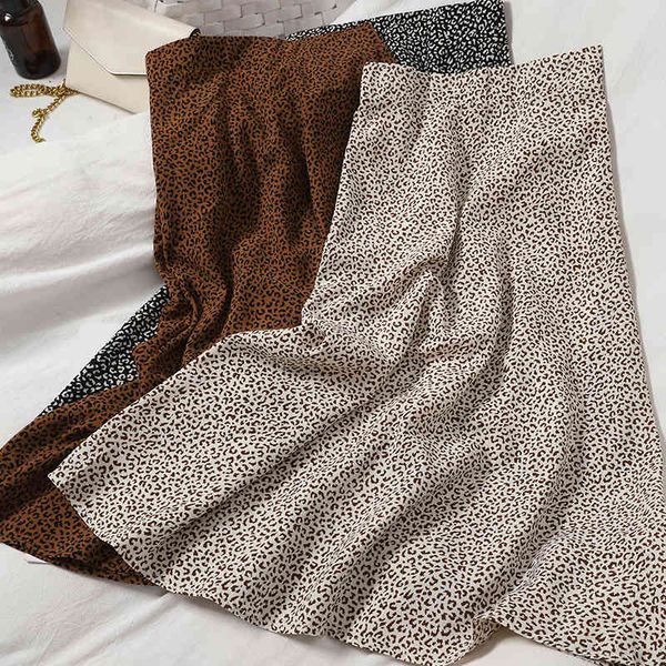 summer elegant leopard print skirt women loose korean clothing high waist over the knee long female 210514, Black
summer elegant leopard print skirt women loose korean clothing high waist over the knee long female 210514, Black