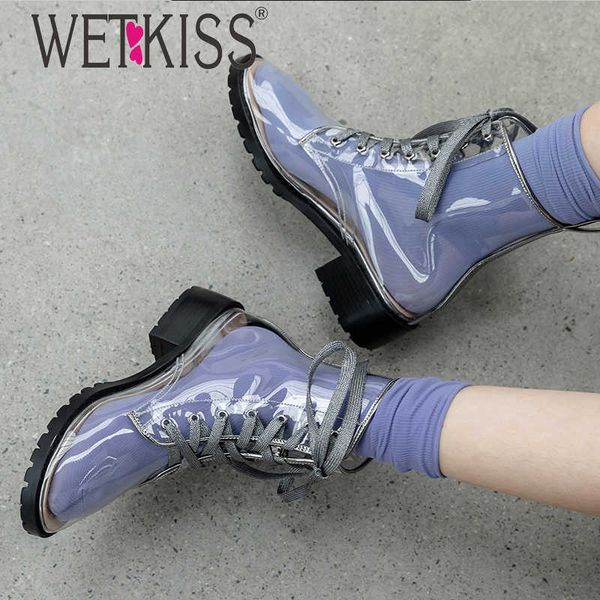 wetkiss transparent boots lace up rubber shoes crystal and pvc 2 style boots fashion summer rain boots 210630, Black
wetkiss transparent boots lace up rubber shoes crystal and pvc 2 style boots fashion summer rain boots 210630, Black
