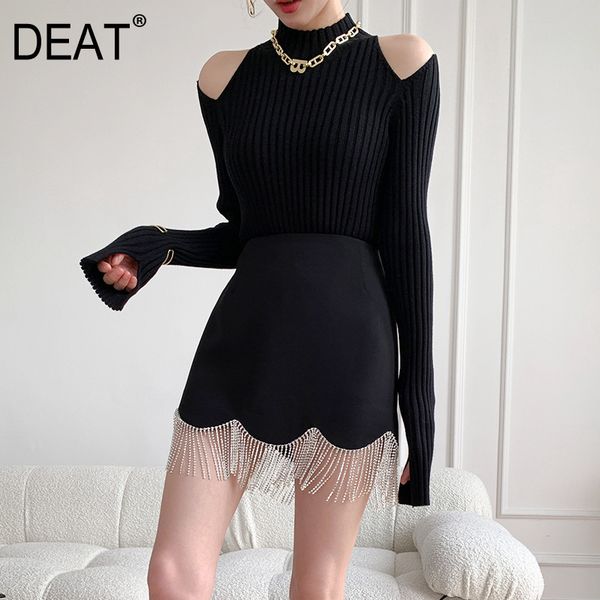 autumn and winter fashion casual high collar skinny hollow out sweater women's knitting bottom sh483 210421, White;black
autumn and winter fashion casual high collar skinny hollow out sweater women's knitting bottom sh483 210421, White;black