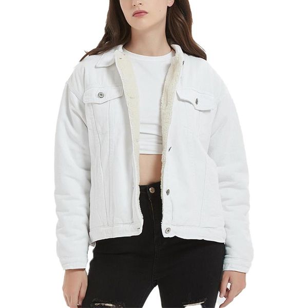 women's jackets streetwear women winter warm fleece denim jacket long sleeve solid coat fashion casual loose outwear lapel button clot, Black;brown
women's jackets streetwear women winter warm fleece denim jacket long sleeve solid coat fashion casual loose outwear lapel button clot, Black;brown