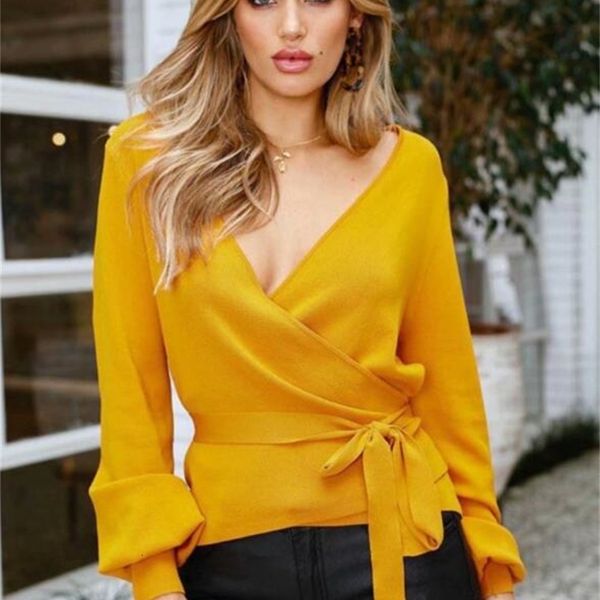ladies v-neck lantern sleeve lace up wrap sweater women fall street wear cardigan winter knitted jumper, White;black
ladies v-neck lantern sleeve lace up wrap sweater women fall street wear cardigan winter knitted jumper, White;black