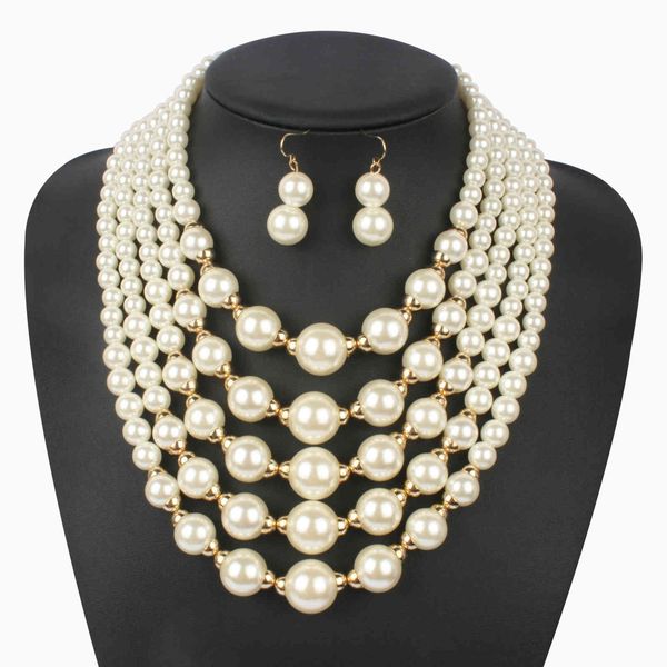 jewelry sets maxi exaggerated bohemian gold set handmade strand beads pearl for women multilayer necklace and earrings, Black
jewelry sets maxi exaggerated bohemian gold set handmade strand beads pearl for women multilayer necklace and earrings, Black