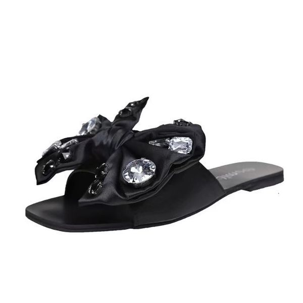 slippers rhinestone xiaying smile flip-flops ladies summer bow sandals slippers flat women's llll, Black
slippers rhinestone xiaying smile flip-flops ladies summer bow sandals slippers flat women's llll, Black