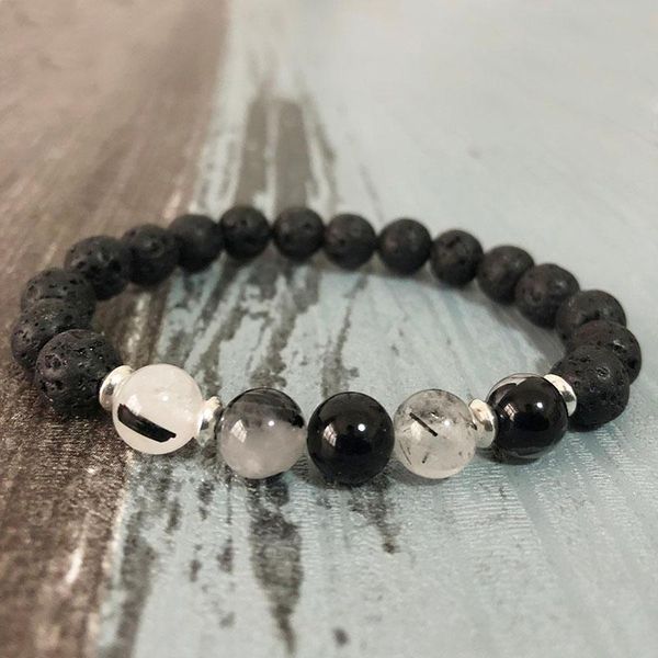 tennis 8mm black hair tourmilated quartzs bracelet men yoga fashion mala beaded lava for man, Golden;silver
tennis 8mm black hair tourmilated quartzs bracelet men yoga fashion mala beaded lava for man, Golden;silver
