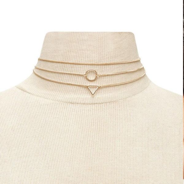 fashion trendy personality triangle geometric chain choker necklace gold color collar exquisite clavicle necklaces for women chokers, Golden;silver
fashion trendy personality triangle geometric chain choker necklace gold color collar exquisite clavicle necklaces for women chokers, Golden;silver