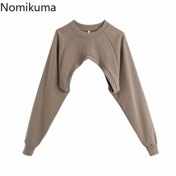 nomikuma spring new cropped hoodie korean long sleeve o-neck women sweatshirt causal high waist short jumper 6d822 210427, Black
nomikuma spring new cropped hoodie korean long sleeve o-neck women sweatshirt causal high waist short jumper 6d822 210427, Black
