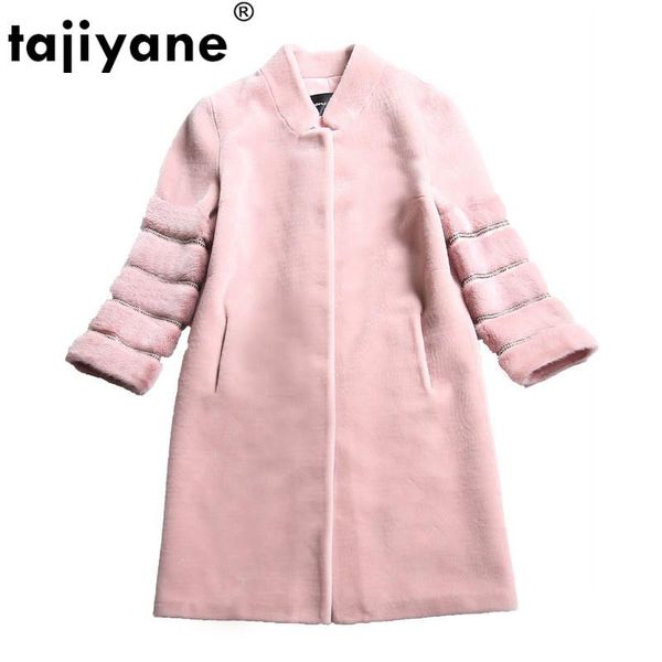 women's fur & faux coat real sheep shearing mink wool jacket double-faced 2021 winter women long korean zt327, Black
women's fur & faux coat real sheep shearing mink wool jacket double-faced 2021 winter women long korean zt327, Black