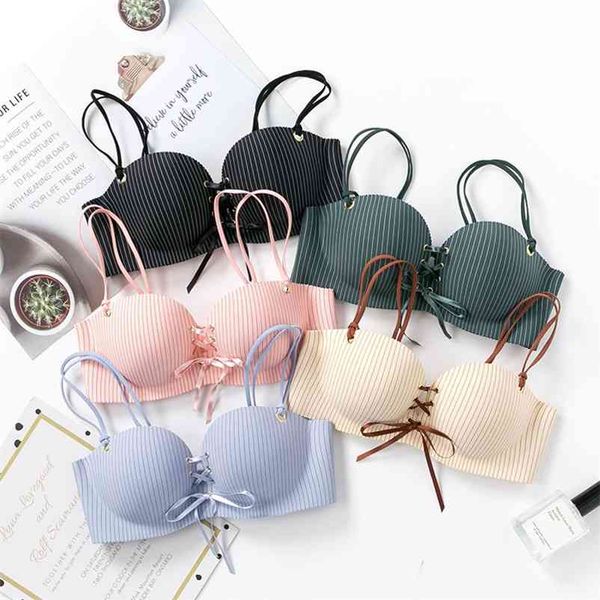 women bra striped seamless lingerie bralette wireless push up brassiere female underwear soft cup intimates #f 210728, Red;black
women bra striped seamless lingerie bralette wireless push up brassiere female underwear soft cup intimates #f 210728, Red;black