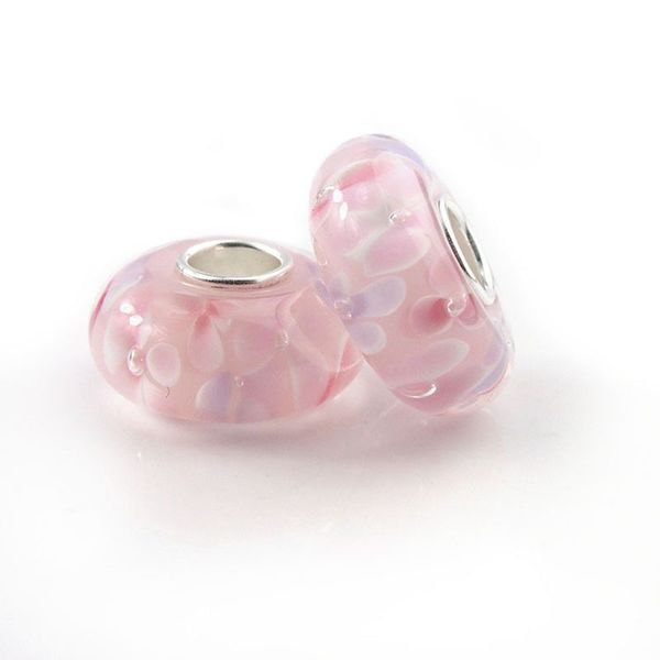 new pink cherry blossom single core murano lampwork glass bead 925 stering silver big hole loose beads fit european pandora charms bracelet, Black
new pink cherry blossom single core murano lampwork glass bead 925 stering silver big hole loose beads fit european pandora charms bracelet, Black
