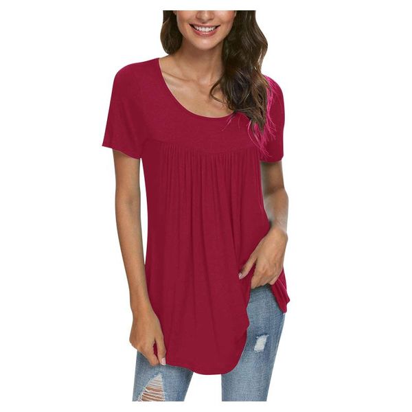 women's t-shirt 2021 summer tee shirt women round neck short sleeve casual vintage solid color pullover female elegant streetwear t-sh, White
women's t-shirt 2021 summer tee shirt women round neck short sleeve casual vintage solid color pullover female elegant streetwear t-sh, White