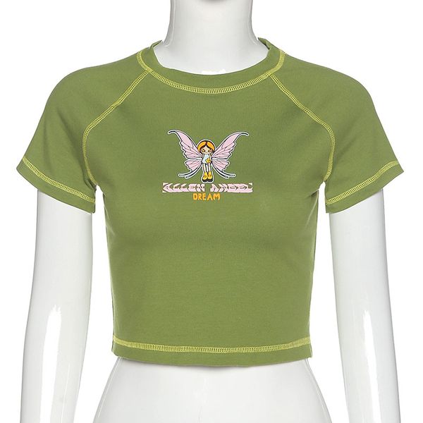 y2k butterfly graphic letter printing stitch o-neck green crop summer grunge styleshort sleeve t-shirts e-girl streetwear, White
y2k butterfly graphic letter printing stitch o-neck green crop summer grunge styleshort sleeve t-shirts e-girl streetwear, White
