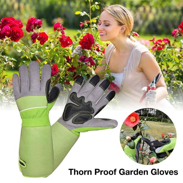 women gardening rose pruning gloves wear-resistant durable and soft long sleeve planting work thorn proof gauntlet disposable
women gardening rose pruning gloves wear-resistant durable and soft long sleeve planting work thorn proof gauntlet disposable