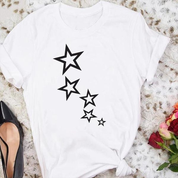 and women cartoon star mens t shirt simple cute 90s clothing trend summer female tshirts fashion clothes graphic lady, White;black
and women cartoon star mens t shirt simple cute 90s clothing trend summer female tshirts fashion clothes graphic lady, White;black