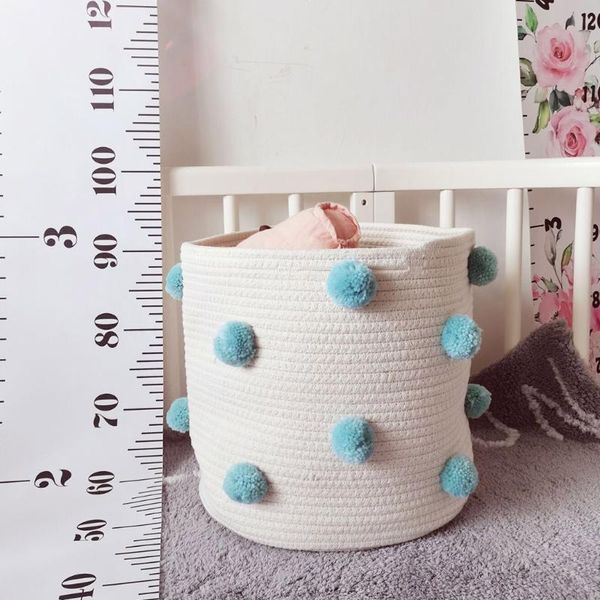 cotton rope storage baskets 12" x woven baby cute pompoms orangizer bins laundry & organization
cotton rope storage baskets 12" x woven baby cute pompoms orangizer bins laundry & organization