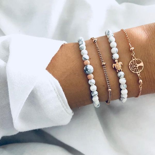 link, chain 4 pcs/set fashion trendy tree of life bracelets sets nature stone beads tortoise lift for women girl jewelry, Black
link, chain 4 pcs/set fashion trendy tree of life bracelets sets nature stone beads tortoise lift for women girl jewelry, Black