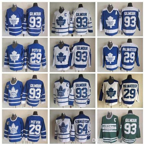 93 doug gilmour jerseys men toronto maple leafs 64 stanleycup 29 felix potvin 29 mike palmateer hockey vintage classic, Black
93 doug gilmour jerseys men toronto maple leafs 64 stanleycup 29 felix potvin 29 mike palmateer hockey vintage classic, Black