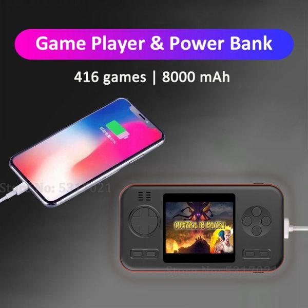 handheld gamepad console power bank gaming machine with 8000mah 416 player toys for children gift drop portable game players
handheld gamepad console power bank gaming machine with 8000mah 416 player toys for children gift drop portable game players