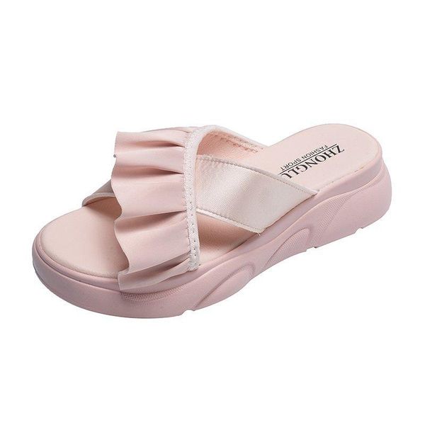 slippers women lace slides summer sandals girls platform thick soles female wedge beach shoes solid pink, Black
slippers women lace slides summer sandals girls platform thick soles female wedge beach shoes solid pink, Black