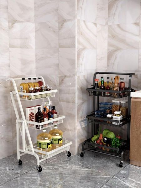 rotating folding cart rack large capacity kitchen parallel living room storage & organization
rotating folding cart rack large capacity kitchen parallel living room storage & organization