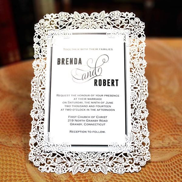 greeting cards customized white lace wedding invitation for decoration -- set of 50 pcs
greeting cards customized white lace wedding invitation for decoration -- set of 50 pcs