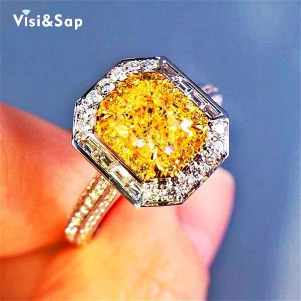wedding rings visisap princess square yellow shinning crystal for women luxury icedout zircon inliad ring supplier jewelry b2969, Slivery;golden
wedding rings visisap princess square yellow shinning crystal for women luxury icedout zircon inliad ring supplier jewelry b2969, Slivery;golden