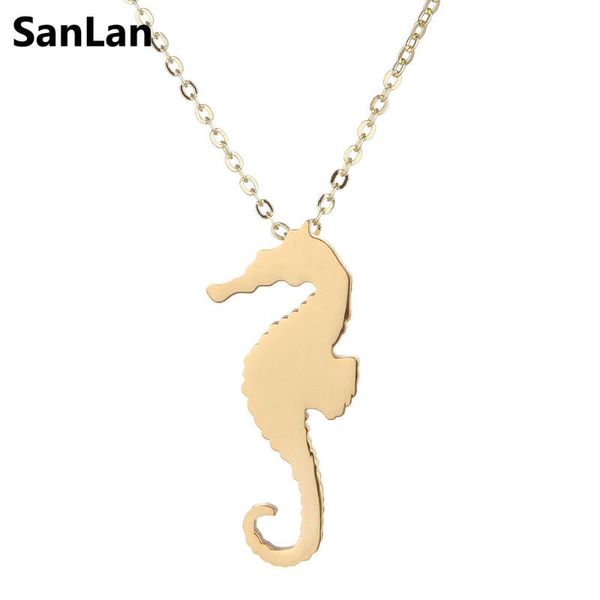 pendant necklaces sanlan stainless steel gold color seahorse necklace elegant everyday with beach ocean jewelry, Silver
pendant necklaces sanlan stainless steel gold color seahorse necklace elegant everyday with beach ocean jewelry, Silver