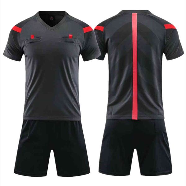 professional referee soccer jersey set v-neck football referee uniform short sleeve match judge shirt three pockets shorts
professional referee soccer jersey set v-neck football referee uniform short sleeve match judge shirt three pockets shorts