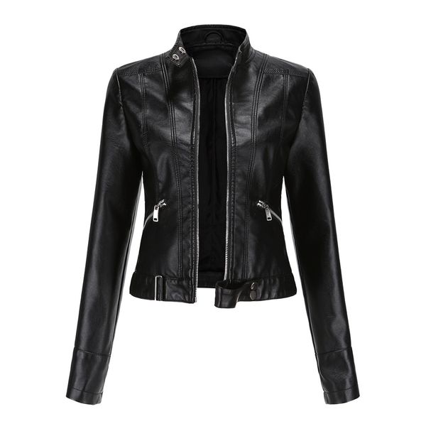 designs loose fit big size asymmetrical pu leather jacket lapel long sleeve women coat fashion spring autumn, Black
designs loose fit big size asymmetrical pu leather jacket lapel long sleeve women coat fashion spring autumn, Black